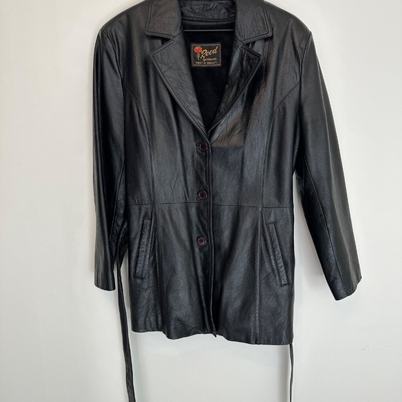Vintage Reed Sportswear Black Leather Jacket - Picture 4 of 8